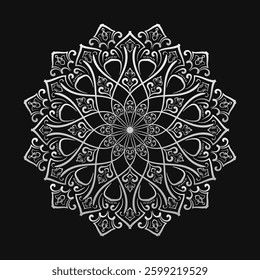 ornamental round decoration, mandala design