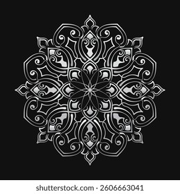 ornamental round decoration, mandala design