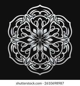 ornamental round decoration, mandala design