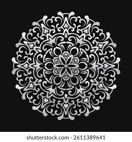 ornamental round decoration, mandala design