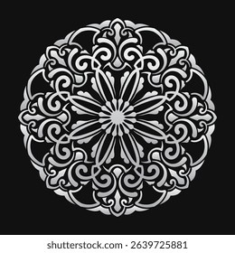 ornamental round decoration, mandala design