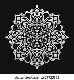 ornamental round decoration, mandala design
