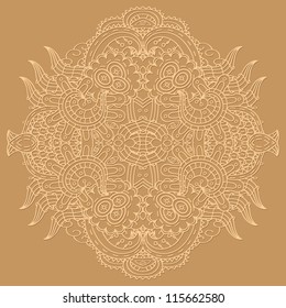 Ornamental  round ethnicity lace pattern