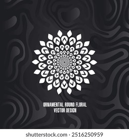 Plumas redondas ornamentales. Paquete de plumas Vector. Plumas dibujadas a mano. Plumas de zentangle decorativas Objeto Abstractas Aislado. Elemento decorativo vintage de Vector. Chakra.