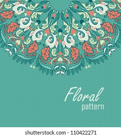 Ornamental round floral lace pattern. kaleidoscopic floral pattern, mandala.