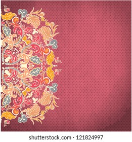 Ornamental round floral lace pattern. kaleidoscopic floral pattern, mandala.