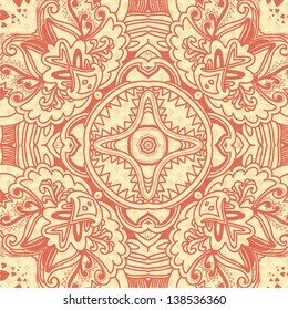 Ornamental round floral lace pattern. kaleidoscopic floral pattern, mandala.
