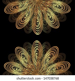 Ornamental round floral lace pattern.
