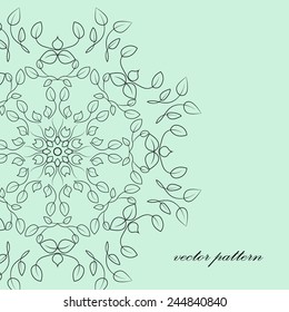 Ornamental round floral lace pattern. kaleidoscopic floral pattern. 