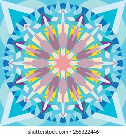 ornamental round floral lace pattern illustration