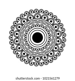 ornamental round floral mandala ethnic abstract decoration