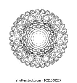 ornamental round floral mandala ethnic abstract decoration