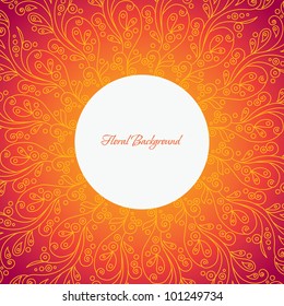 Ornamental round floral pattern