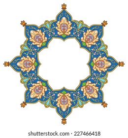 Ornamental round floral pattern 