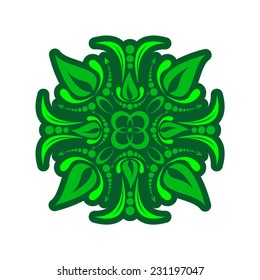 Ornamental round floral pattern
