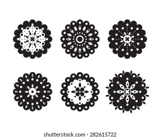 Ornamental round floral pattern
