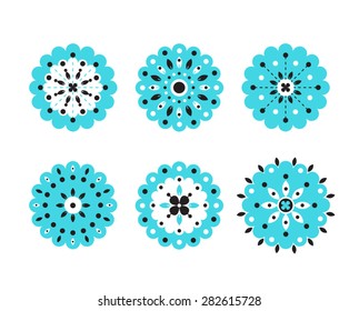Ornamental round floral pattern