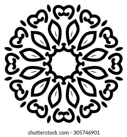 Ornamental round floral pattern