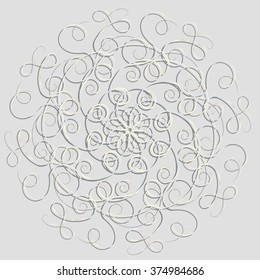 Ornamental round floral pattern