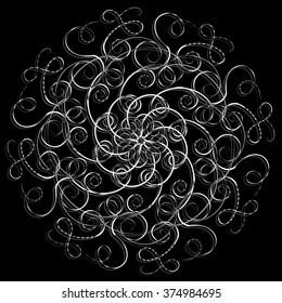 Ornamental round floral pattern