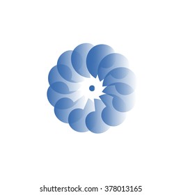 Ornamental round floral pattern