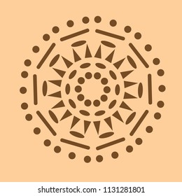 Ornamental round floral pattern. Abstract element or background for design. Vector illustration.