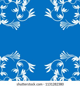 Ornamental round floral pattern. Abstract element or background for design. Vector illustration.