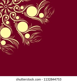 Ornamental round floral pattern. Abstract element or background for design. Vector illustration.
