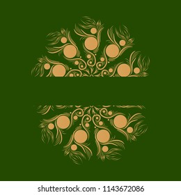 Ornamental round floral pattern. Abstract element or background for design. Vector illustration.