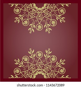 Ornamental round floral pattern. Abstract element or background for design. Vector illustration.