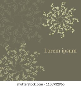 Ornamental round floral pattern. Abstract element or background for design. Vector illustration.