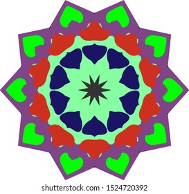 Ornamental round floral pattern. Vector illustration