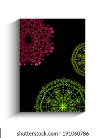 Ornamental round floral pattern,mandala circle background, design in indian style