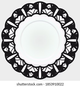 Patrones florales redondos ornamentales. Ornamentos de rosette. Ilustración vectorial para el diseño
