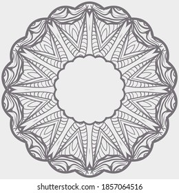 Patrones florales redondos ornamentales. Ornamentos de rosette. Ilustración vectorial para el diseño