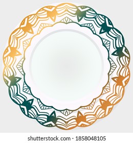 Patrones florales redondos ornamentales. Ornamentos de rosette. Ilustración vectorial para el diseño