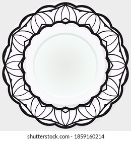 Ornamental round floral patterns. Rosette ornaments. Vector illustration for design