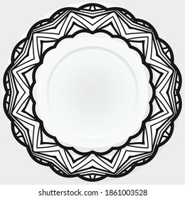 Ornamental round floral patterns. Rosette ornaments. Vector illustration for design