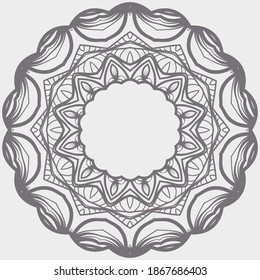 Patrones florales redondos ornamentales. Ornamentos de rosette. Ilustración vectorial para el diseño