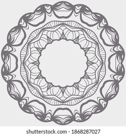 Ornamental round floral patterns. Rosette ornaments. Vector illustration for design