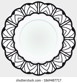 Ornamental round floral patterns. Rosette ornaments. Vector illustration for design