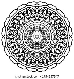 Patrones florales redondos ornamentales. Ilustración vectorial para el diseño