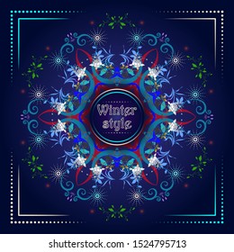 Ornamental round floral for you colorful ornament