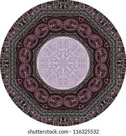Ornamental round flower.