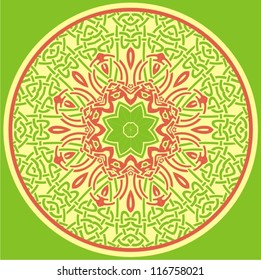 Ornamental round flower.