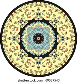 Ornamental round flower