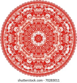 Ornamental round flower