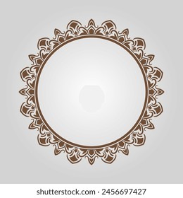 Diseño de marco redondo ornamental, para logotipo y texto