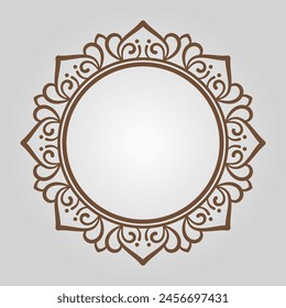 Diseño de marco redondo ornamental, para logotipo y texto