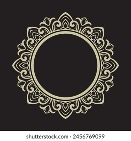 Ornamental round frame design, for logo and text